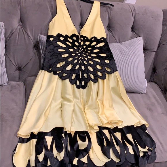 Satin Elastic Woven Cocktail Dress - Picture 6 of 6